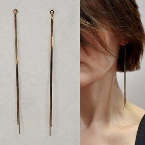 Mia Fiore Sterling Silver Double Snake Linear Earrings, 4.5 inch